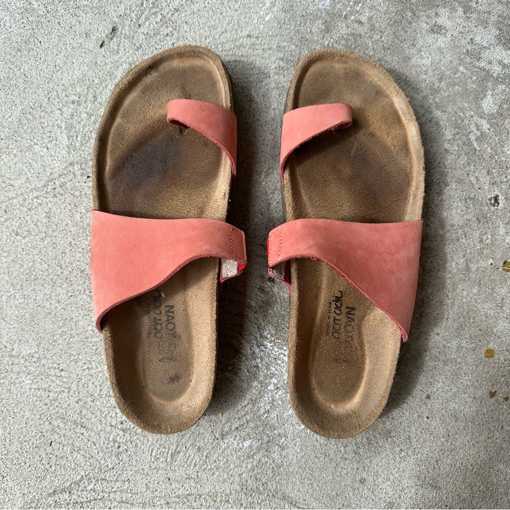 NAOT Santa Fe Slide Sandal Slip On Toe Loop Flats
